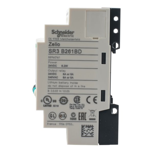 Інтелектуальне реле 26 входів/виходів 24B DC дисплей+годинник SR3B261BD Schneider Electric
