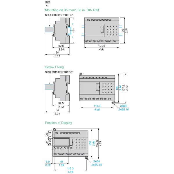 Інтелектуальне реле 26 входів/виходів 24B DC дисплей+годинник SR3B261BD Schneider Electric