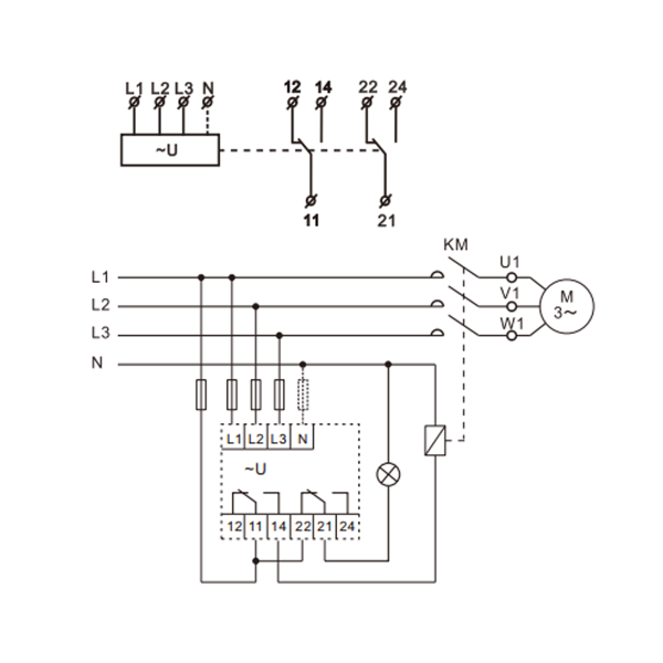 Трехфазное реле контроля напряжения TRV8-10/M265 TOSUNLux