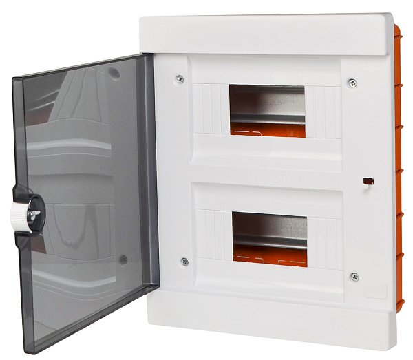 Корпус вбудований модульний пластиковий 16 модулів UBox Аско