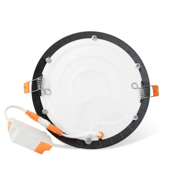 Світильник точковий врізний ЕВРОСВЕТ 12Вт коло чорний LED-R-170-12 4200К 000059987