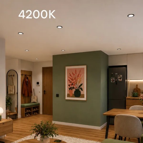 Світильник точковий врізний ЕВРОСВЕТ 12Вт коло чорний LED-R-170-12 4200К 000059987