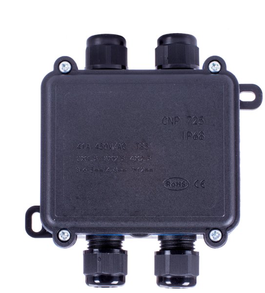 Коробка распределительная e.wdb.cnp725.4t.b с клеммником, 108х111х42 мм, IP68 s071004