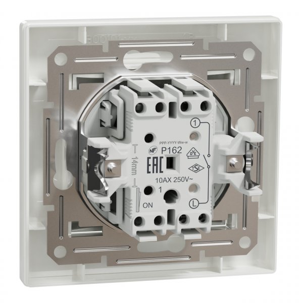 EPH0100121 Одноклавишный выключатель белый Asfora Schneider Electric