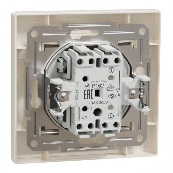 EPH0100123 Одноклавишный выключатель крем Asfora Schneider Electric