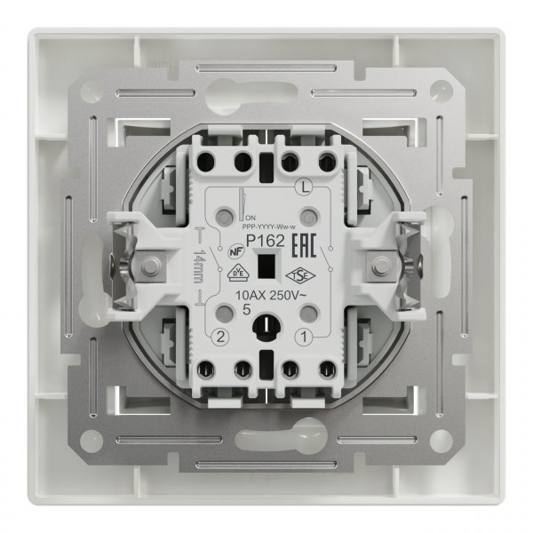 EPH0300121 Двухклавишный выключатель белый Asfora Schneider Electric