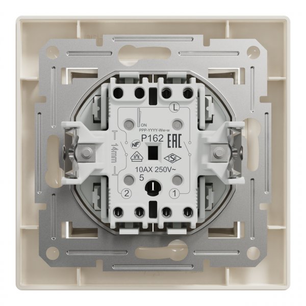 EPH0300123 Двухклавишный выключатель крем Asfora Schneider Electric