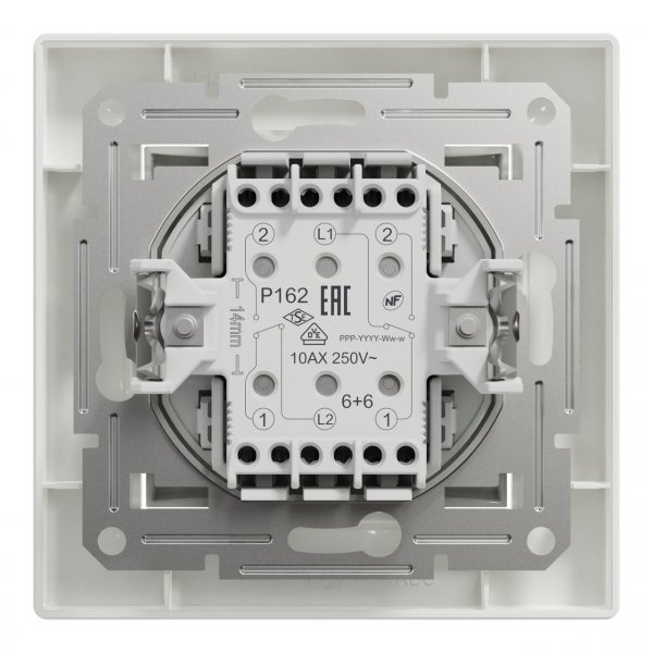 EPH0600121 Двоклавішний перемикач білий Asfora Schneider Electric