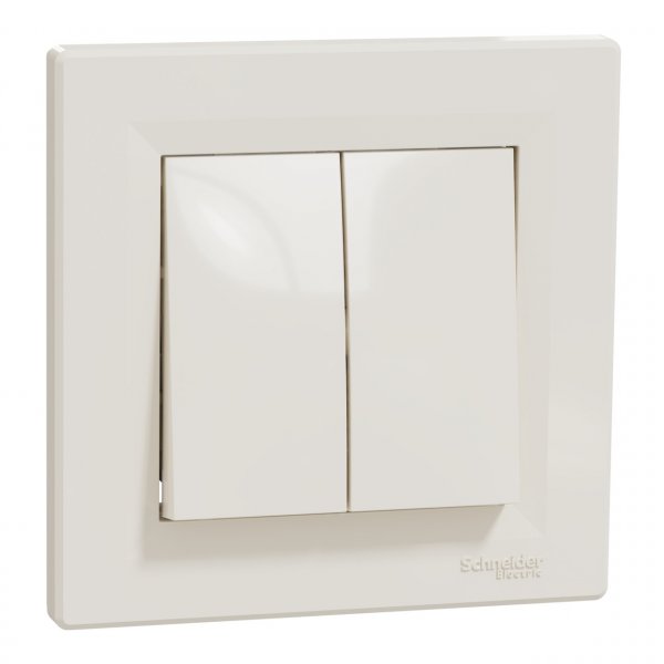 EPH0600123 Двухклавишный переключатель крем Asfora Schneider Electric