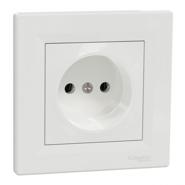 EPH3000121 Розетка без заземлення біла Asfora Schneider Electric