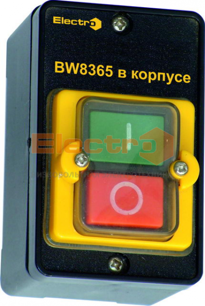 Пост кнопка ПК722-2, 10A, 230/400B, захист IP65, IP54 (1 червона, 1 зелена NO+NC) Electro