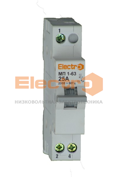 Перемикач навантаження трипозиційний МП 1-63 1P 40A I-0-II 230B/400B Electro