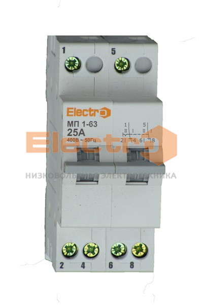 Переключатель нагрузки трехпозиционный МП1-63 2P 32A I-0-II 230B/400B Electro