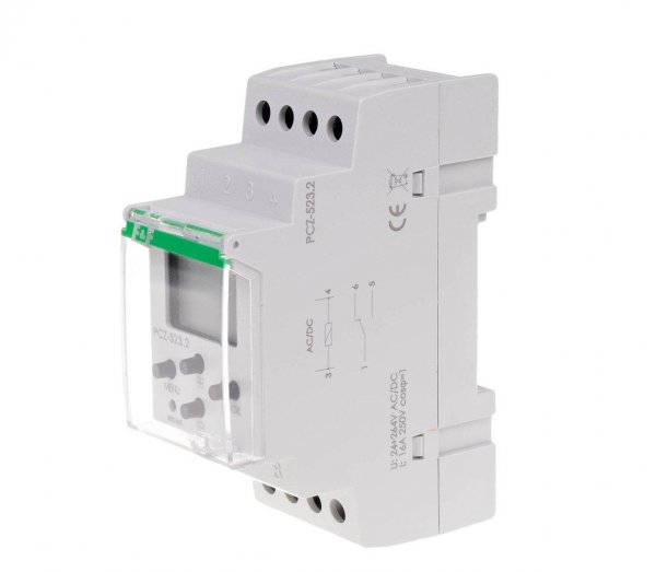 Програмоване Реле часу імпульсне PCZ-523.2 24÷264В AC/DC 16A (РЧ-523) F&F