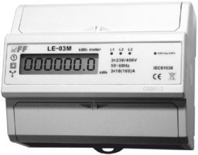 Счетчик электроэнергии трехфазный LE-03M-CT c MODBUS RTU, RS-485, (ЛЕ-03М СТ) F&F