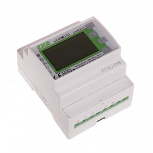 Лічильник електроенергії трифазний LE-03МQ-CT з MODBUS RTU, з аналізатором 100(5)А F&F
