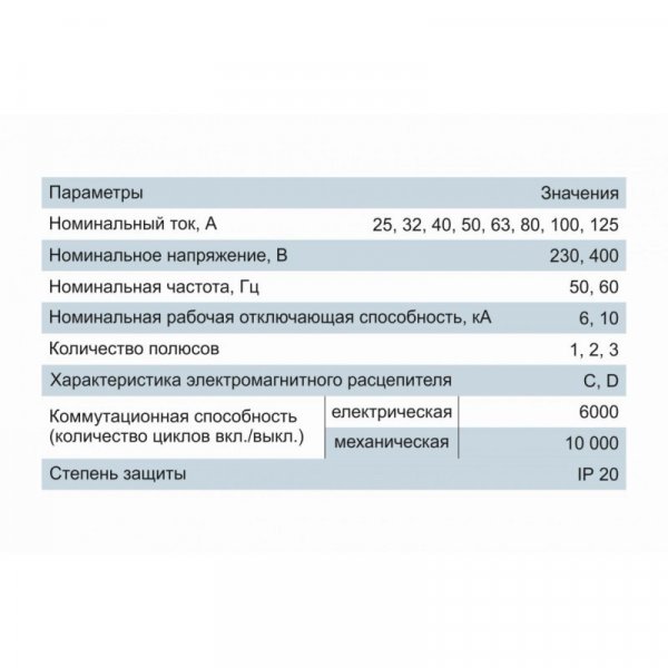 Автоматичний вимикач ВА 63-100 6kA 3P 63A C Electro