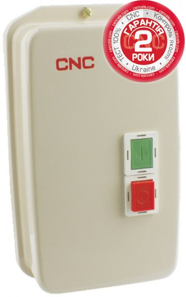 Пускатель в корпусе с тепловым реле LE1D-D25PS, 25А, 11кВт, реле 17-25А, катушка 220В, CNC