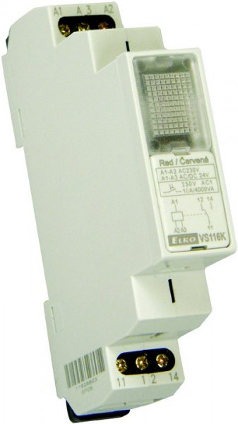 Промежуточное реле VS116K/красный AC 230 AC/DC 24V ELKOep
