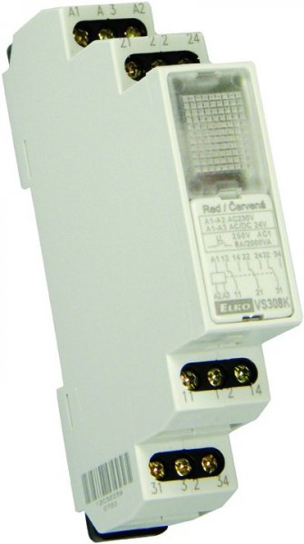 Промежуточное реле VS308K/красный AC 230 AC/DC 24V ELKOep