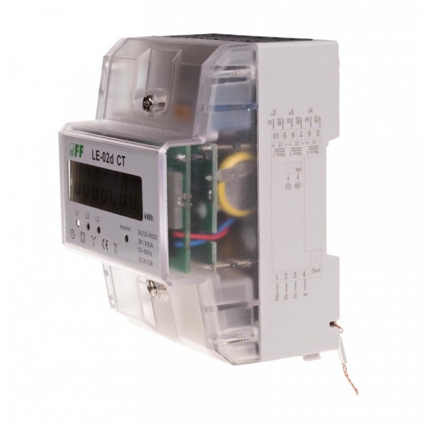 Лічильник електроенергії трифазний LЕ-02d CT 3×230/400В 3×5A F&F