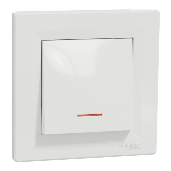 EPH1400121 Вимикач одноклавішний з підсвіткою білий Schneider Electric