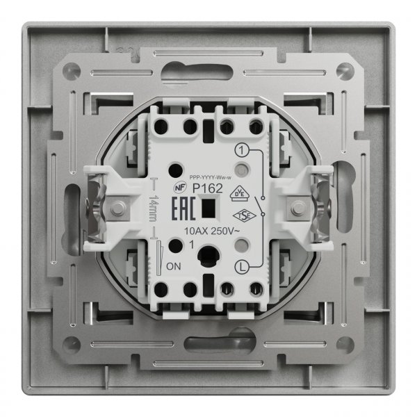 EPH0100161 Выключатель одноклавишный алюминий Asfora Schneider Electric