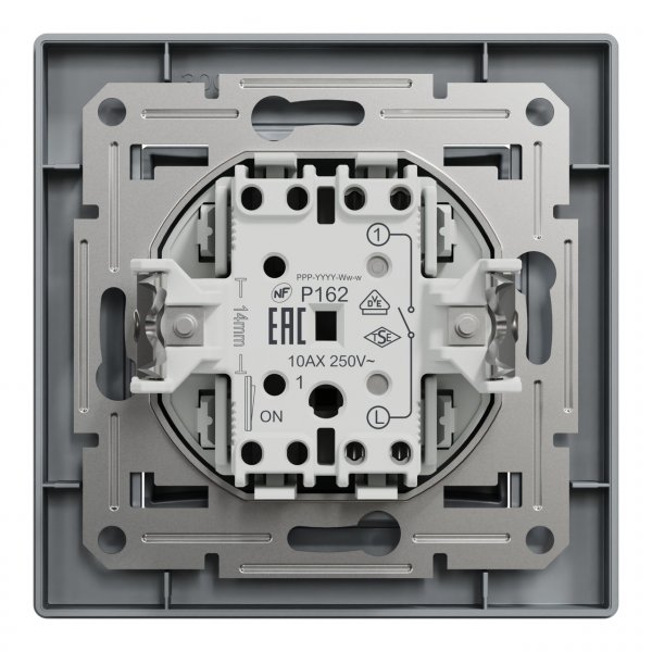EPH0100162 Вимикач одноклавішний сталь Asfora Schneider Electric