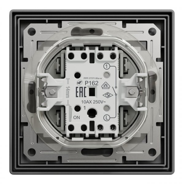 EPH0100271 Вимикач одноклавішний антрацит IP44 Asfora Schneider Electric