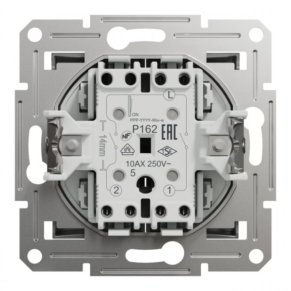 EPH0300161 Вимикач двоклавішний алюміній Asfora Schneider Electric