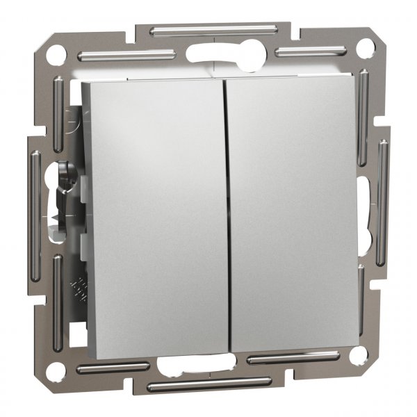 EPH0300161 Вимикач двоклавішний алюміній Asfora Schneider Electric