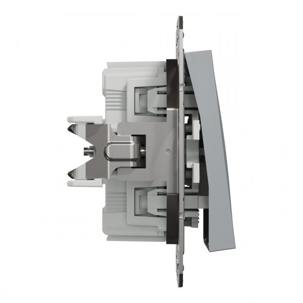EPH0300162 Вимикач двоклавішний сталь Asfora Schneider Electric
