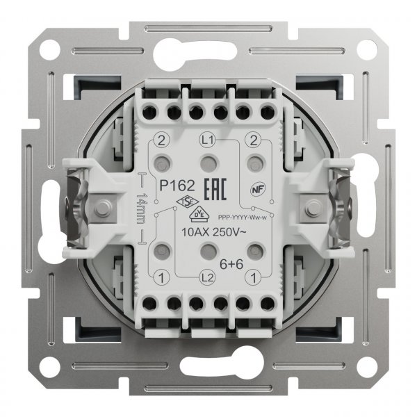 EPH0600162 Двоклавішний перемикач сталь Asfora Schneider Electric