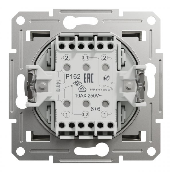 EPH0600169 Двухклавишный переключатель бронза Asfora Schneider Electric