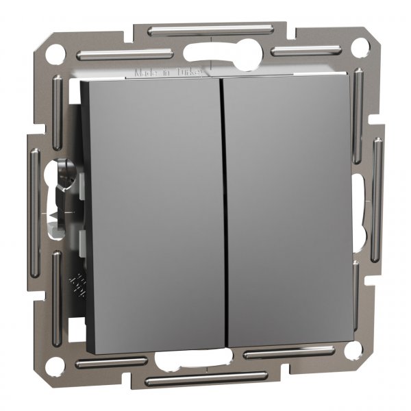 EPH0600171 Двухклавишный переключатель антрацит Asfora Schneider Electric
