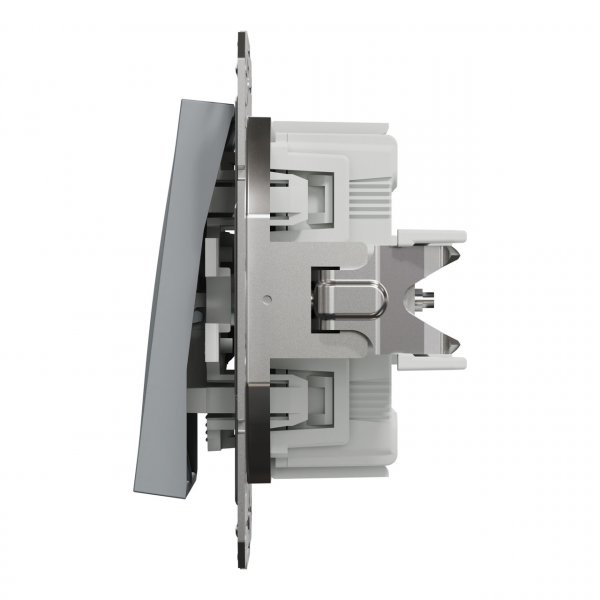 EPH1100162 Кнопковий вимикач двоклавішний сталь Asfora Schneider Electric