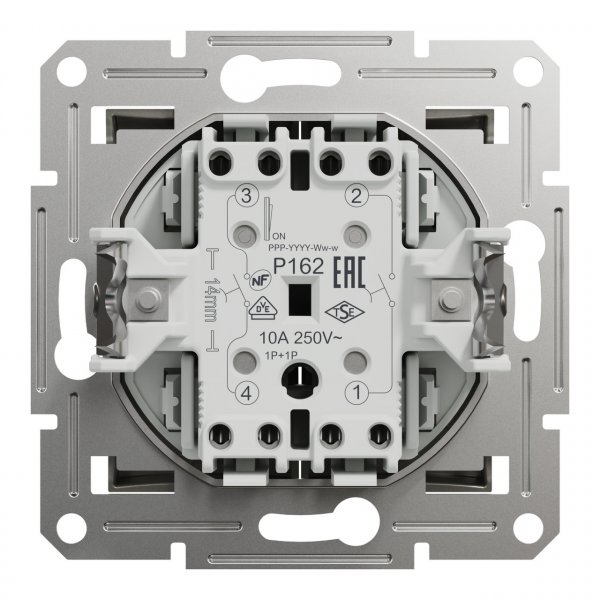 EPH1100169 Кнопковий вимикач двоклавішний бронза Asfora Schneider Electric