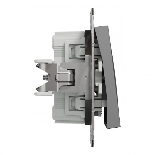 EPH1100171 Двухклавишный кнопочный выключатель антрацит Asfora Schneider Electric