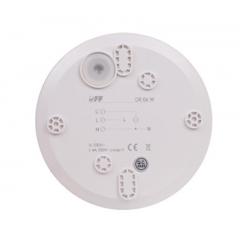 Датчик руху стельовий DR-06W білий 4А 195÷265 AC F&F