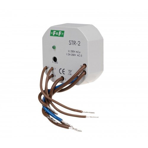 Реле управления роллетами STR-2 напряжение 230V AC однокнопочное F&F