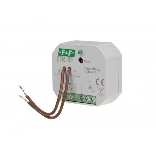 Реле управління ролетами STR-3P 100÷265 V AC/DC двухкнопочний F&F
