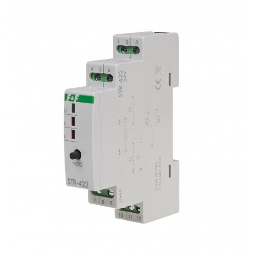 Реле управления роллетами STR-422-24V напряжение 24V AC/DC однокнопочное F&F