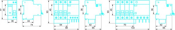 Диф. автомат АД 1-40 1Р+N 20А 10mA 4,5 kA електронний Electro