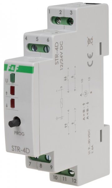 Реле управления роллетами STR-4D 10÷27 V DC двухкнопочное F&F