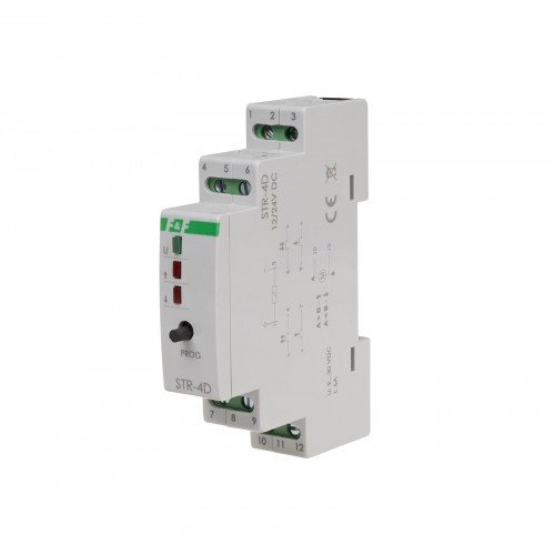 Реле управления роллетами STR-4D 10÷27 V DC двухкнопочное F&F
