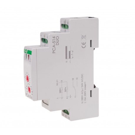 Реле часу PCA-514DUO 10А 195÷253В AC / 21÷27В AC/DC F&F