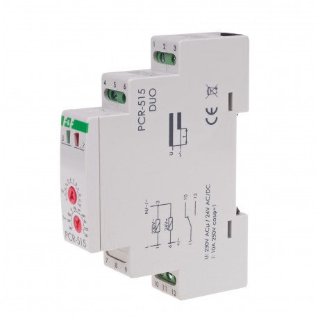 Реле часу PCR-515DUO 10А 195÷253В AC / 21÷27В AC/DC F&F