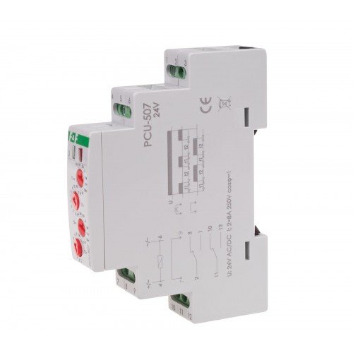 Реле времени PCU-507-24V 2×8A 21÷27В AC/DC F&F