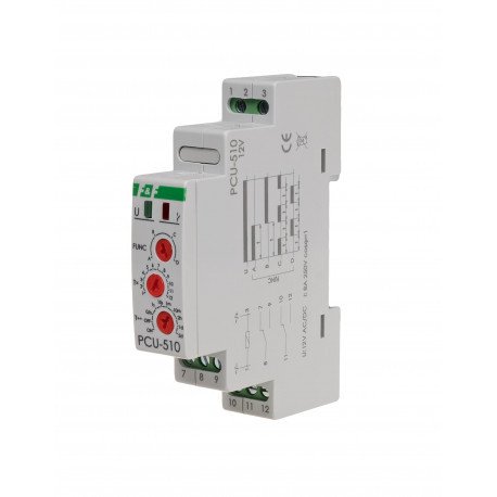Реле часу PCU-510-12V 2×8A 11÷14В AC/DC F&F