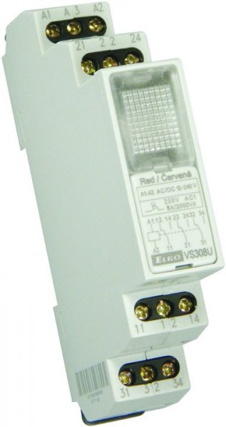 Промежуточное реле VS308U/зеленый AC/DC 12-240V ELKOep